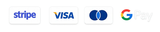 Secure payment by Stripe