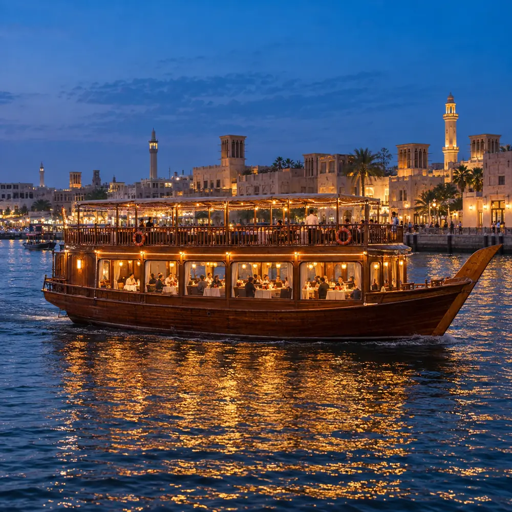 Dubai Creek Dhow Cruise Dinner - Lower Deck - Without Transfer